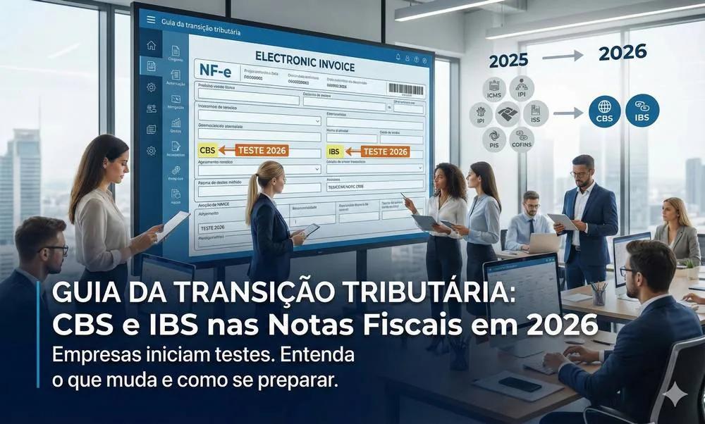 Destaque de CBS e IBS nas notas fiscais durante a transicao tributaria de 2026