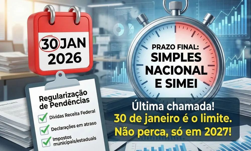 Prazo final para opcao pelo simples nacional ate 30 de janeiro