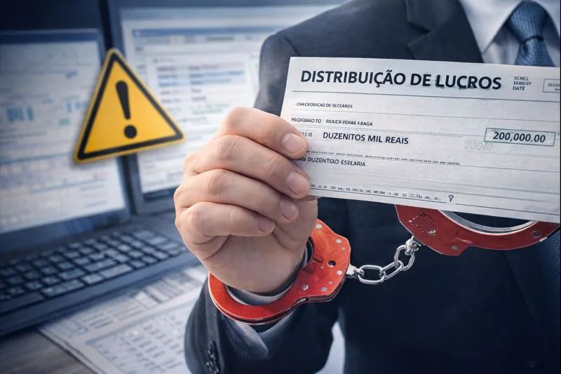 Risco de multa ao socio na distribuicao de lucros com debito fiscal em aberto